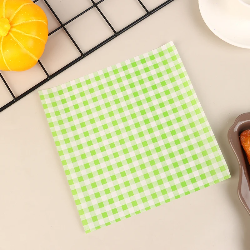 50 Sheets Greaseproof Wax Paper – Multi-Color Oil-Proof Food Wrapping Sheets for Sandwich, Burger, Fries, Bread, Macarons, Pizza, Desserts – Baking & Kitchen Packaging Supplies 50pcs 18