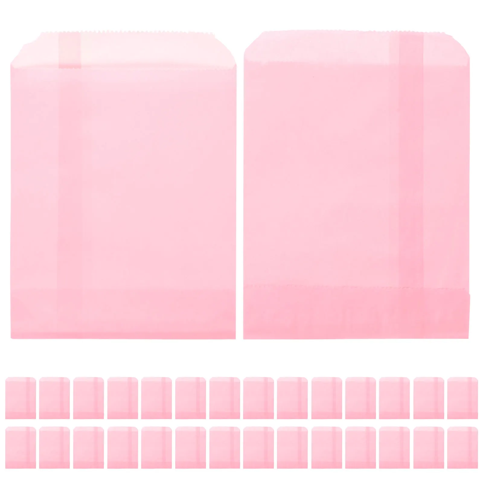 50pcs Greaseproof Paper Bags with Clear Window for Bakery, Toast, Cookies, Pastries, Sandwiches, Bread Storage and Packaging - 图片 7