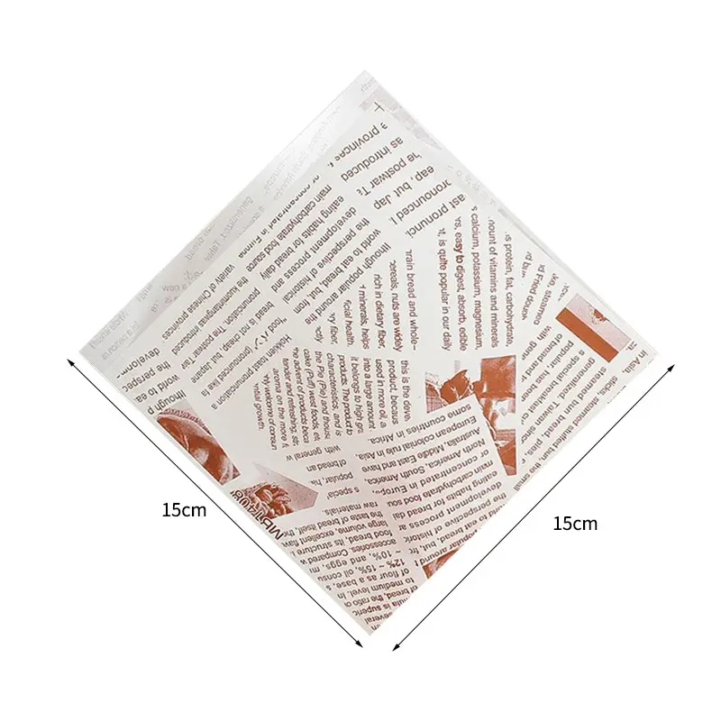 100pcs Kraft Paper Triangular Food Bags, Disposable Oilproof Wrapping Paper for Hamburgers, Donuts, Sandwiches, Pastries, Bakery Takeout, Eco-Friendly Snack Packaging for Parties and Daily Use - 图片 7