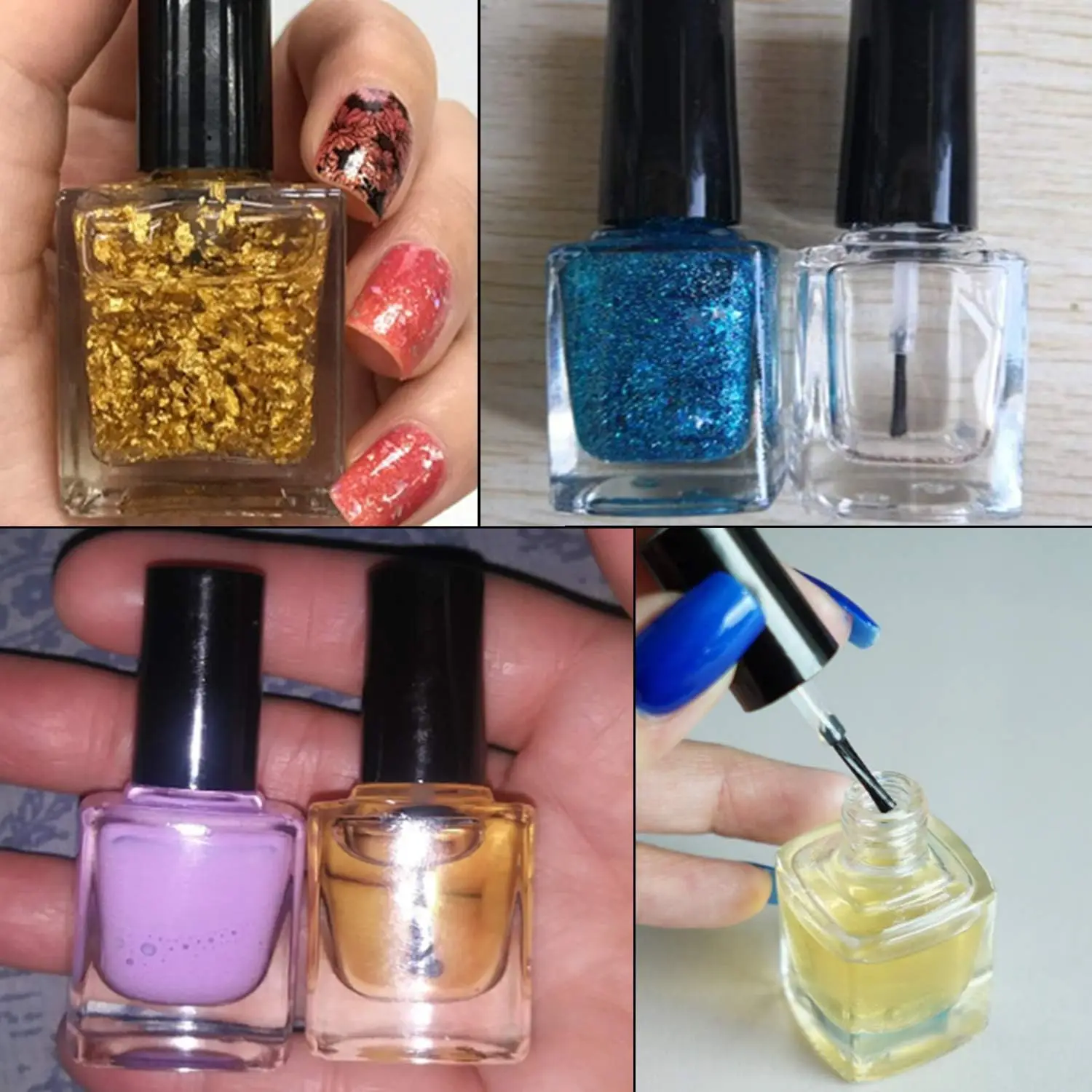 20pcs 5ml Refillable Nail Polish Bottles – Clear Glass Containers with Brush Cap and Funnel, Empty Vials for Nail Art, DIY Polish, Gel, Glitter, and Small Business Packaging Wholesale Supply - 图片 5