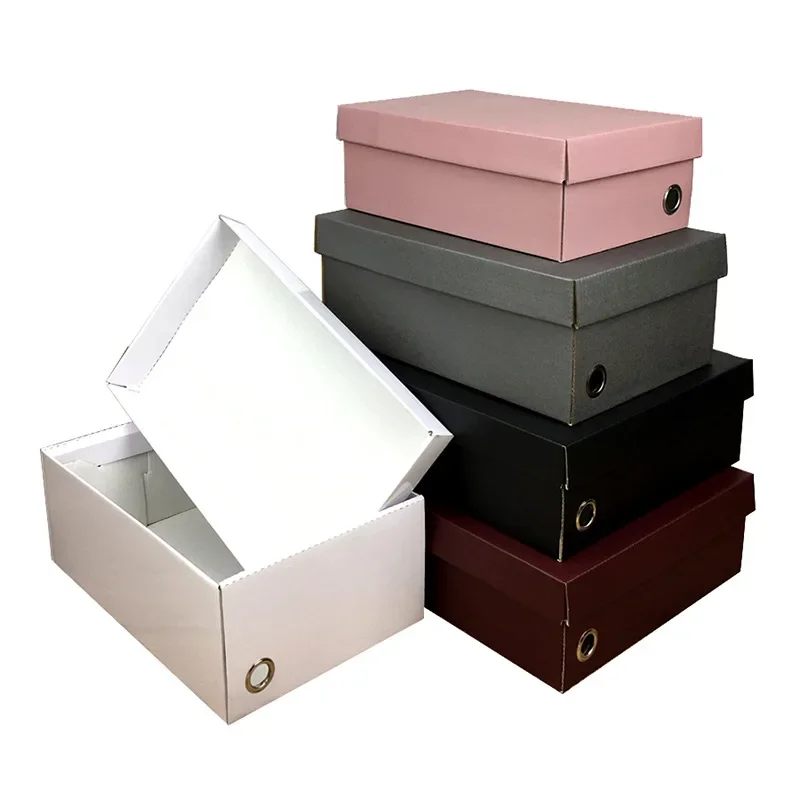 1Pc Shoes Storage Box Gift Box – Kraft Paper Packaging for Men’s and Women’s Shoes, Eco-Friendly Foldable Shoe Box, Durable Organizer for Sneakers, Heels, Boots, Professional Presentation - 图片 6