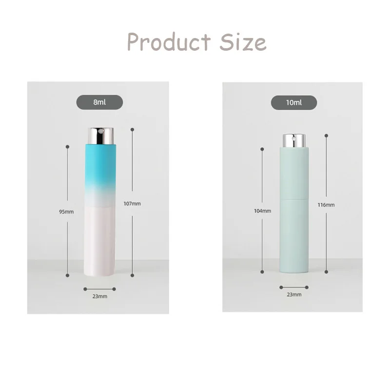10ml Portable Refillable Perfume Atomizer – Mini Empty Spray Bottle for Travel, Compact Cosmetic Fragrance Dispenser, Leakproof Aluminum Tube Container for Essential Oils, Toner, and Makeup Mist - 图片 6