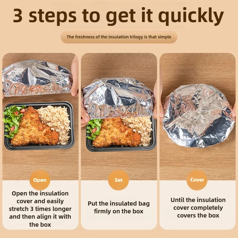 Disposable Aluminum Foil Food Cover – High-Temperature Resistant Circular Tin Foil Wrap for Kitchen, Food Insulation, Freshness Preservation, Mosquito Protection, Household Use - 图片 4