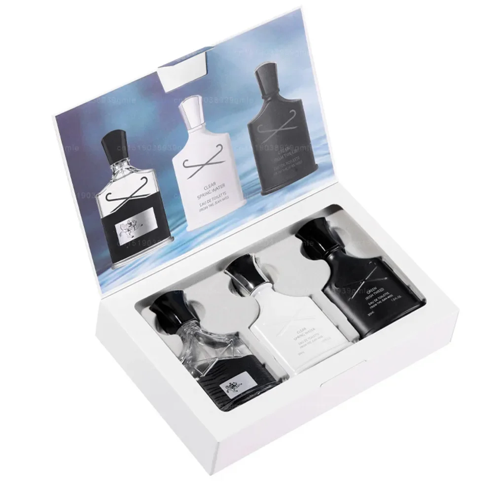 3-Piece Men's Perfume Set 90ML Each with Fine Mist Atomizers and Luxury Gift Boxes, Multiple Bottle Materials Including Glass, Acrylic, PET or Metal, Long-Lasting Cologne Scent, Charming Male Fragrance, Factory Direct Supply - 图片 4