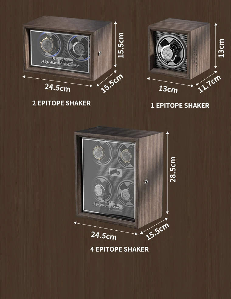 Automatic Watch Winder Box for Mechanical Watches with Silent Rotation, Dual Gear Settings for Short-Term and Long-Term Winding, USB Powered Universal Voltage Compatible Wooden Display Case 12