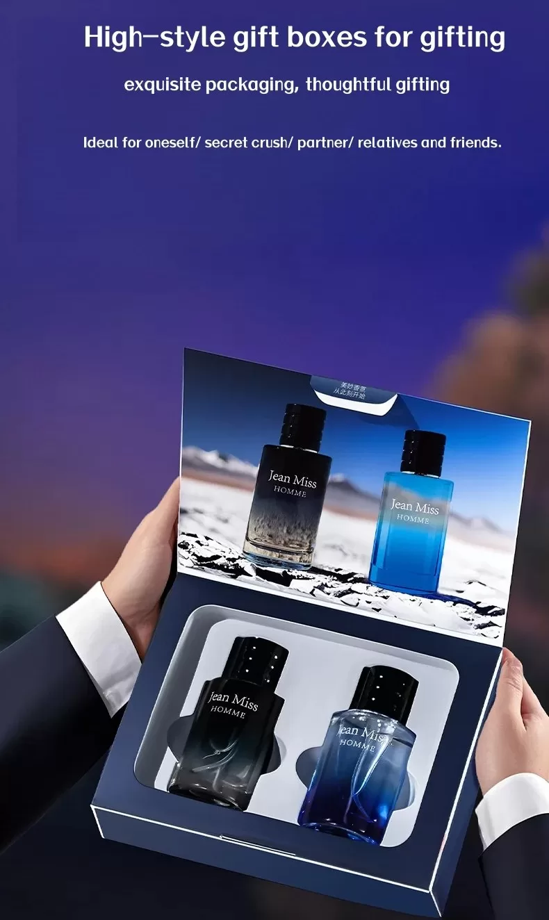 2PCS Empty Perfume Bottle Gift Set for Men – Refillable Glass Cologne Containers with S... - SKU PBGS1500 - UGI Packaging