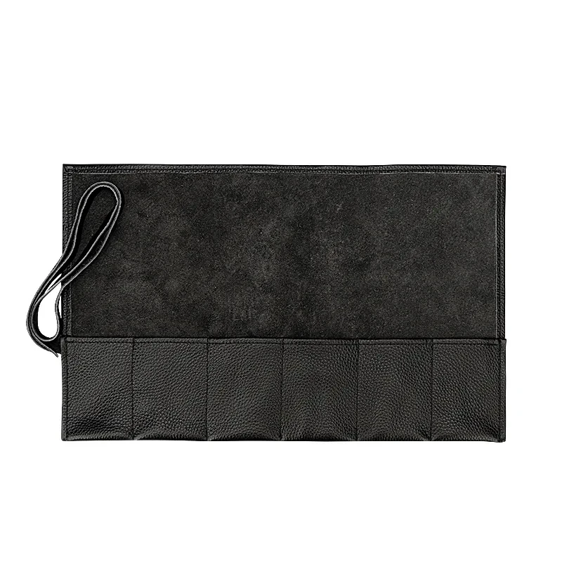 Travel Watch Organizer | Luxury 6 Slots Black Leather Watch Roll Organizer – Portable Travel Storage Case for Men & Women Wristwatches, Smart Watches & Accessories, Roll-Up Display Bag with Snap Closure for Secure Protection 7