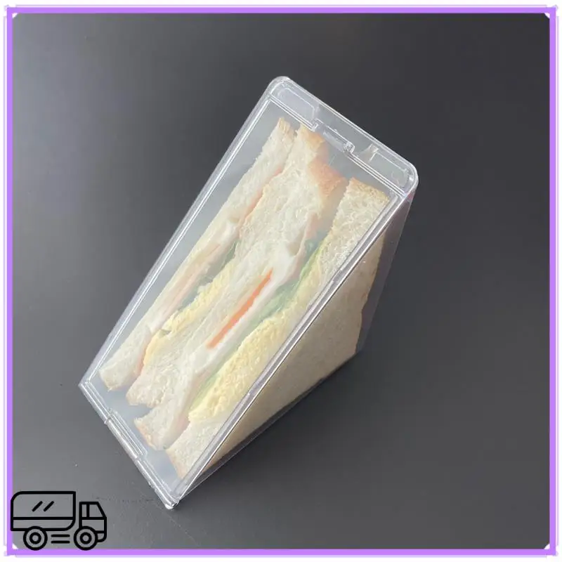 High-Quality Triangle Sandwich Containers, Reusable Clear Plastic Lunch Boxes for Sandwiches, Snacks, Fruits, Portable, Washable, Leak-Proof Meal Storage, Compact Design, Factory Direct Supply - 图片 5