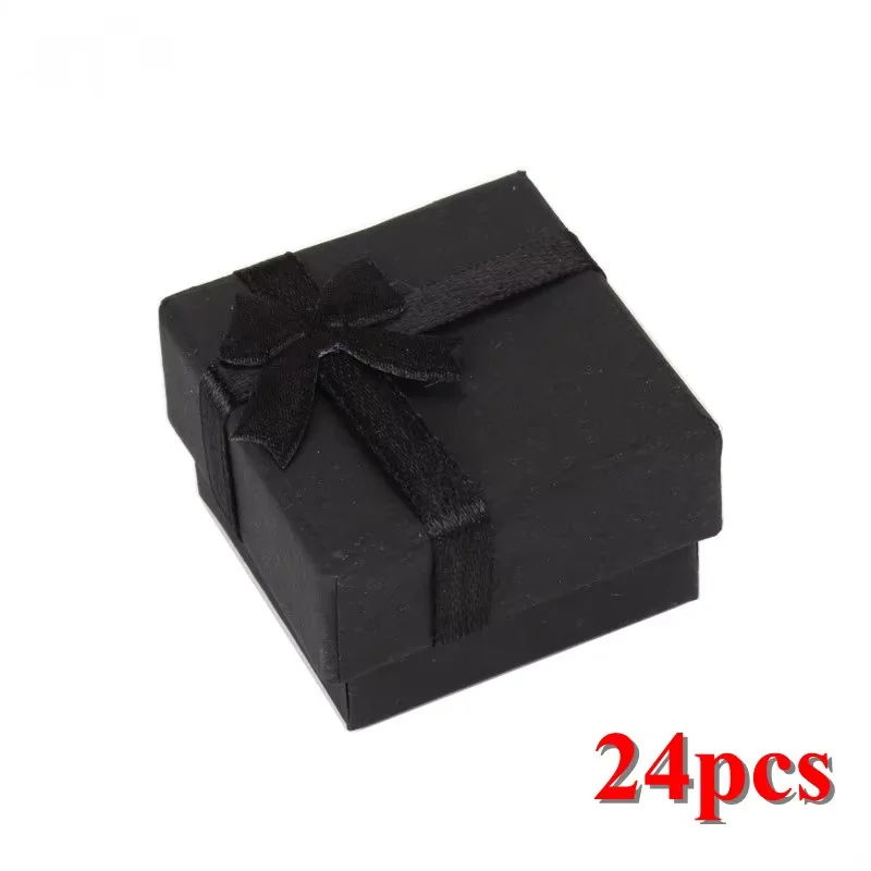 24Pcs/Lot Ring Jewelry Organizer Packaging Boxes, Paper Gift Case for Rings Earrings Studs, Small Jewelry Display Storage Containers for Shops and Gift Wrapping - 图片 8