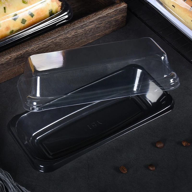 50pcs Plastic Roll Cake Boxes with Clear Lid, Disposable Dessert Containers for Hot Dogs, Sandwiches, Mousse, Bread, Candy, Chocolate – Party, Wedding, and Holiday Storage Holders - 图片 4