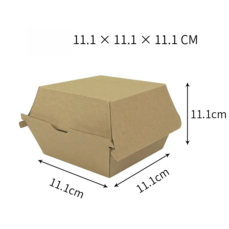 Food-Grade Thickened Corrugated Paper Hamburger and Hot Dog Boxes, Disposable Takeout Lunch Boxes for Fried Chicken, Sandwiches, Snacks, and Fast Food Packaging - 图片 8