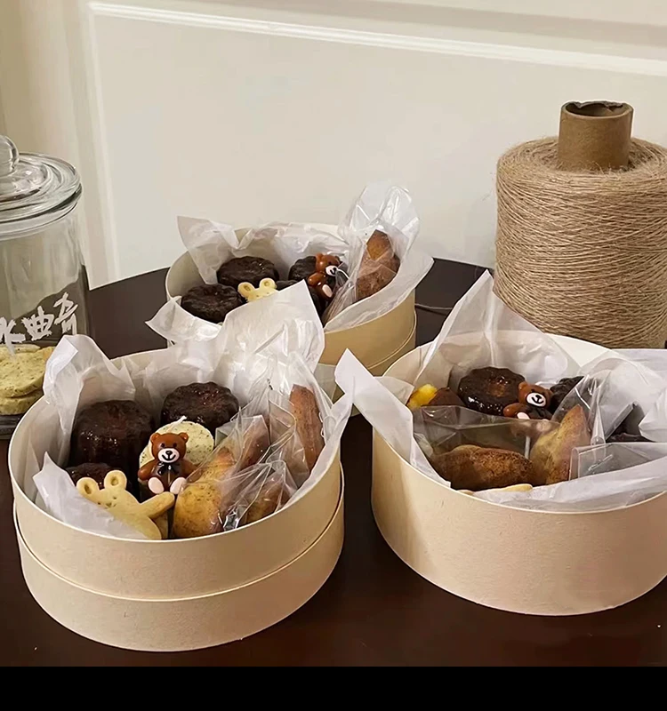 Mini Pastry Packaging Box for Cookies, Candies, Macarons – Food-Safe Kraft Paper Container for Home Baking, DIY Kitchen Use, Party Favors, Small Bakery Treats, Elegant Dessert Storage Solution 2