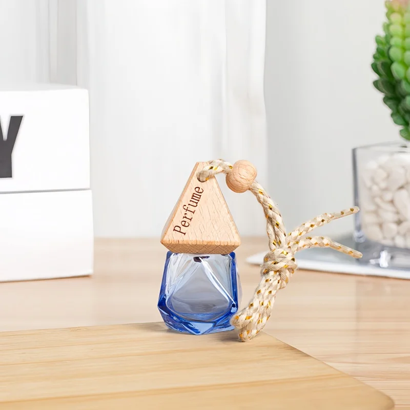 10PCS 8ML Matte Black Glass Car Diffuser Bottles, Refillable Essential Oil Pendant Containers, Empty Hanging Auto Air Freshener Bottles for Vehicle, Travel, Retail Display, and Custom Branding - 图片 9