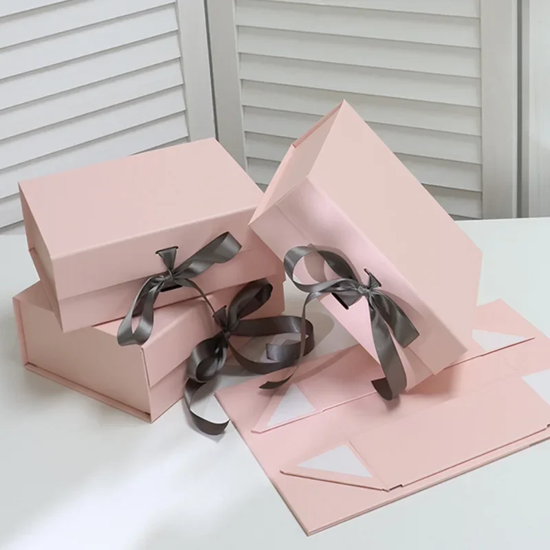 10PCS Luxury Magnetic Gift Boxes with Custom Logo, Foldable Cardboard Proposal Boxes for Bridesmaid or Birthday Gifts, Elegant Packaging Boxes for Jewelry, Wedding, Party, and Boutique Presentation - 图片 13