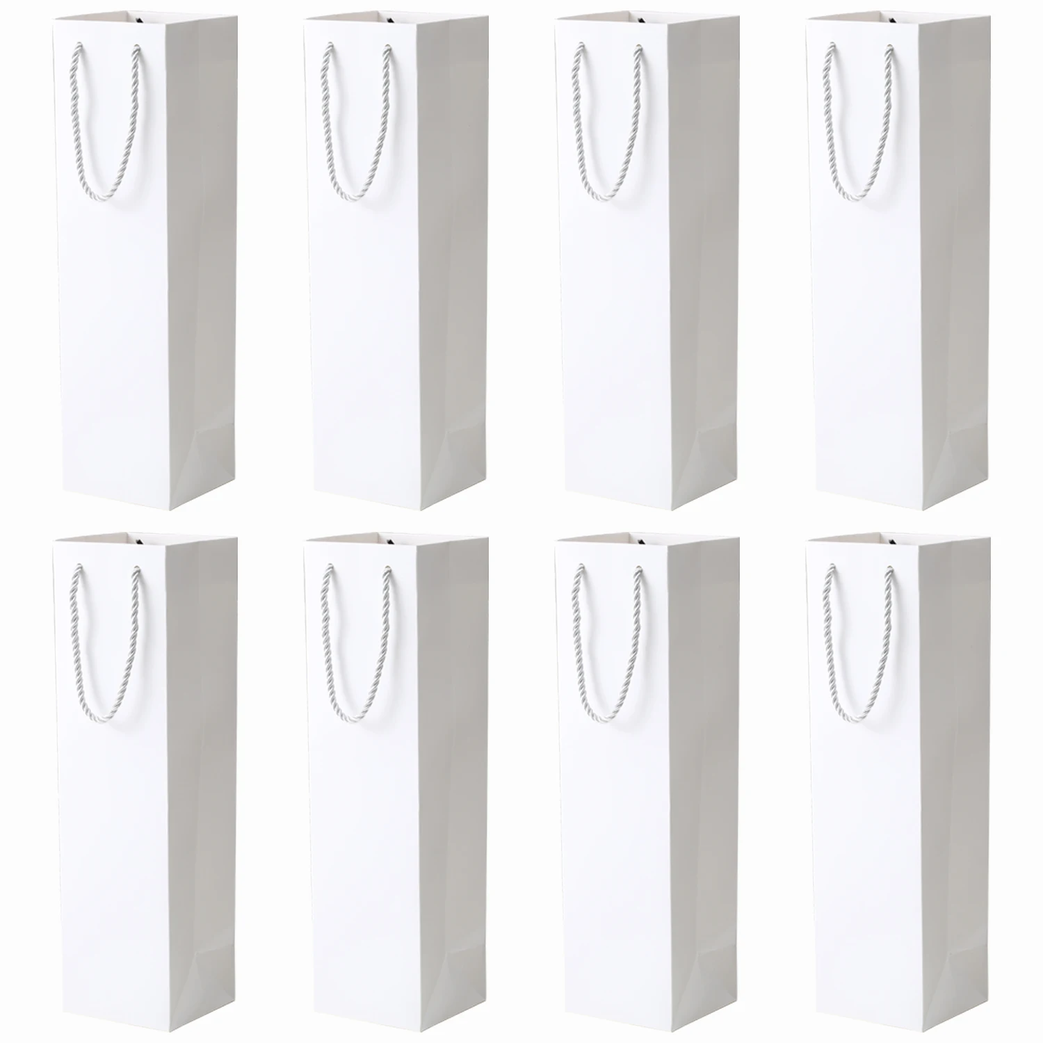 7/8 PCS Solid Color Thickened Wine Bags, Elegant Reusable Cardboard Tote Gift Bags for Weddings, Parties, and Birthdays – Eco-Friendly Wine Packaging, Durable & Stylish Gift Bags for Bottled Drinks - 图片 10