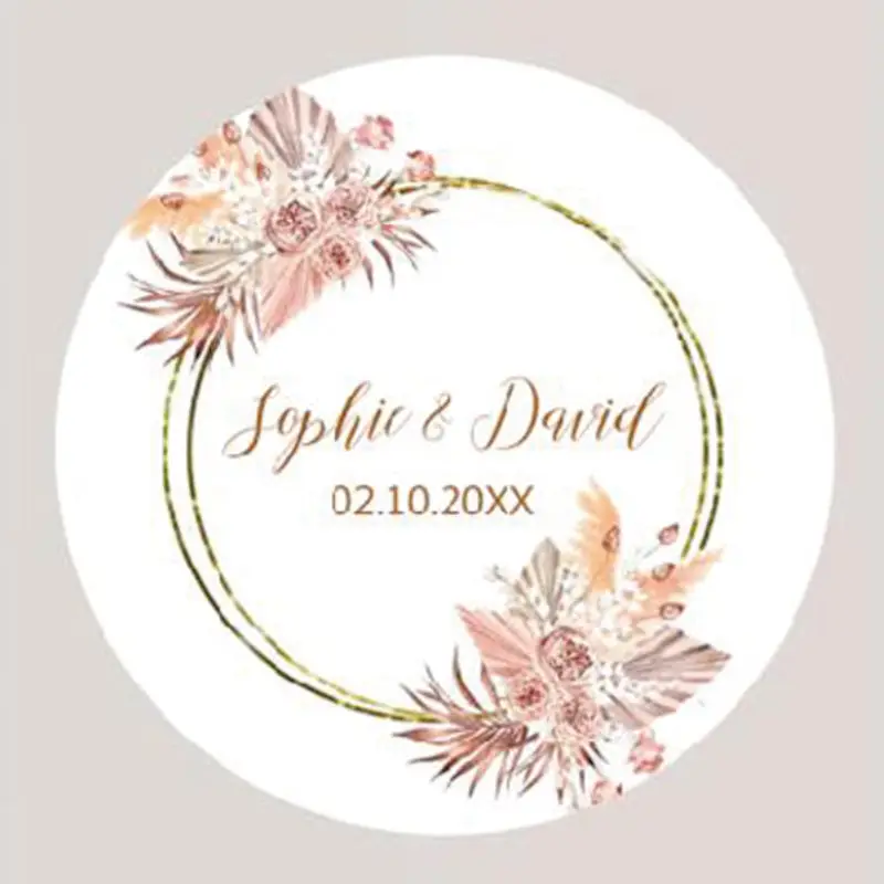 96-Pack Pampas Grass Wedding Stickers – Customizable Sealing Labels for Weddings, Baptisms, Birthdays, Party Decor, Personalized Gift Tags, Event Favors, DIY Craft Stickers for Celebrations 96-Pack Pampas Grass Wedding Stickers – Customizable Sealing Labels for Weddings, Baptisms, Birthdays, Party Decor, Personalized Gift Tags, Event Favors, DIY Craft Stickers for Celebrations - 图片 7