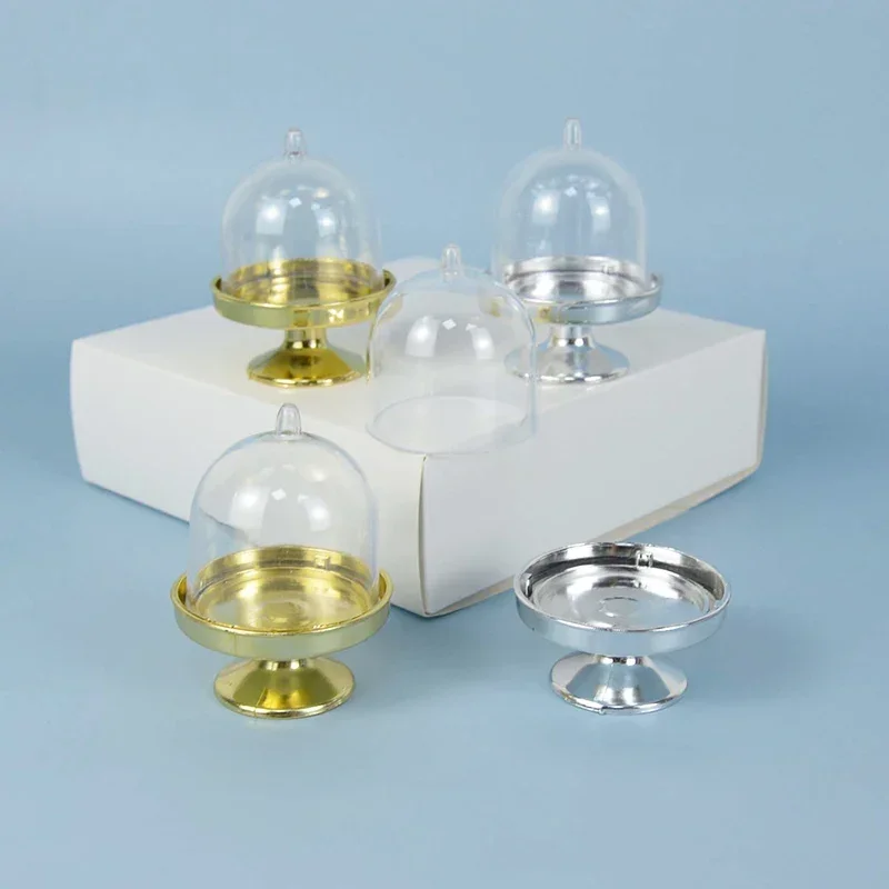 4/12pcs Clear Plastic Mini Candy and Cupcake Boxes with Lids, Elegant Wedding Gift Boxes, Party Dessert Display Trays, Macaron Holders, Birthday Favors, Table Decor for Special Events 7