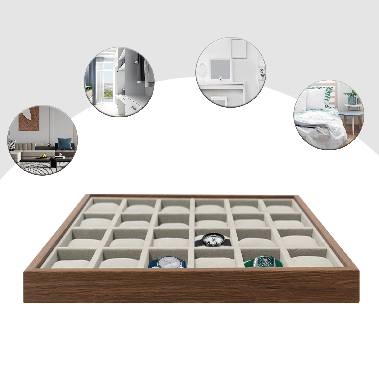 30/24-Compartment Watch Box: Ideal Storage and Display for Collectors, Organize and Showcase Your Watch Collection in Style (复制) 9