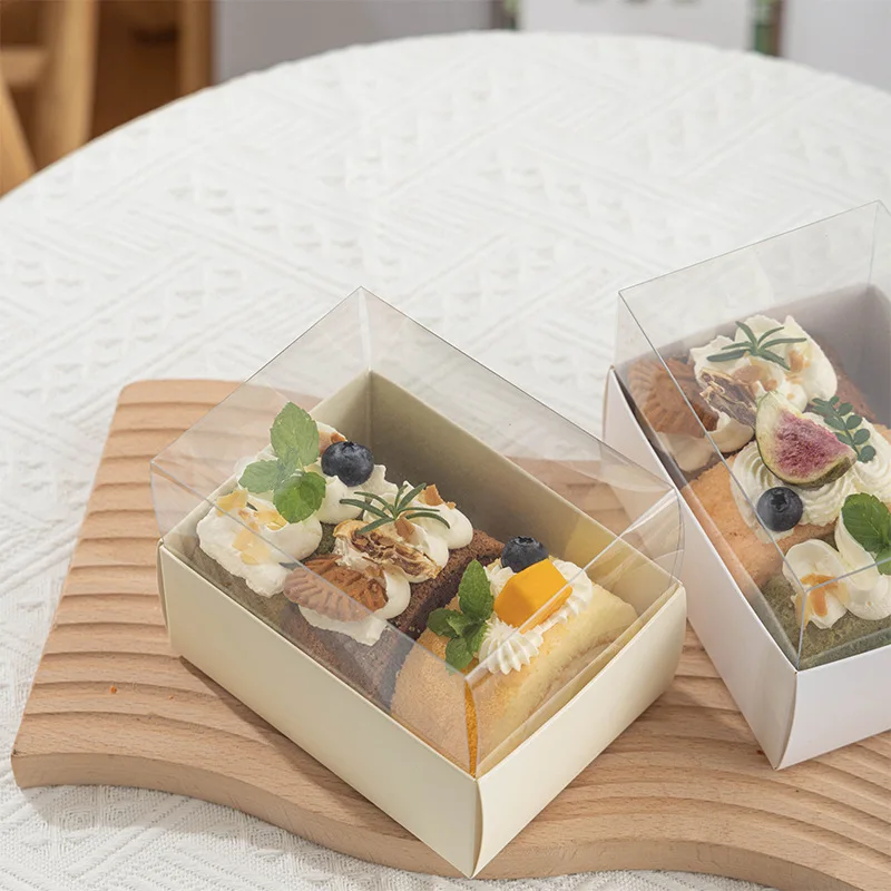10pcs Transparent Plastic Cake Boxes for Macarons, Swiss Roll, Desserts, Candy, Jewelry, Handmade Soap, Party Favors, Wedding Gifts, Kitchen Baking Accessories, Easy to Use, Durable, Lightweight Packaging Containers 5