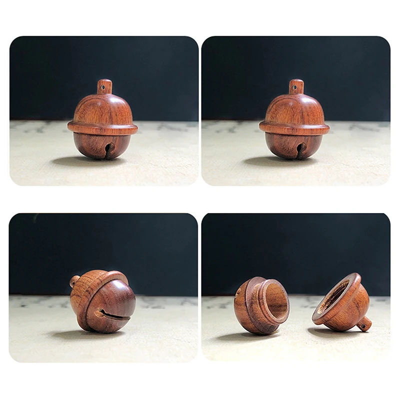 1Pc Natural Wood Lotus Shape Mini Perfume Aroma Diffuser Bottle with Expandable Sandalwood, Portable Wooden Jar, Hanging Pomander Container for Car, Room, DIY Essential Oil, Travel - 图片 4