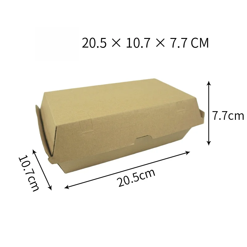 Food-Grade Thickened Corrugated Paper Hamburger and Hot Dog Boxes, Disposable Takeout Lunch Boxes for Fried Chicken, Sandwiches, Snacks, and Fast Food Packaging - 图片 10