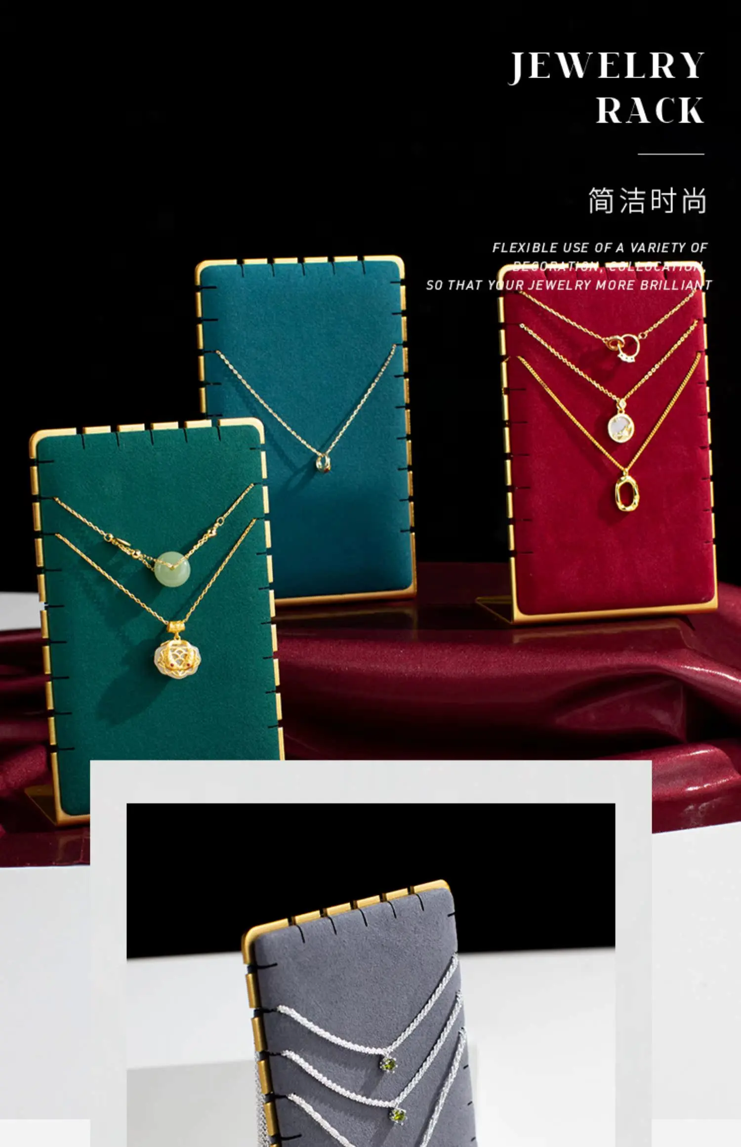 Velvet Metal Necklace Holder Display Stand – Elegant Pendant Show Shelf for Jewelry Packaging and Display, Velvet-Coated Metal Rack for Retail, Boutique, and Exhibition Counter Decoration Velvet Metal Necklace Holder Display Stand – Elegant Pendant Show Shelf for Jewelry Packaging and Display, Velvet-Coated Metal Rack for Retail, Boutique, and Exhibition Counter Decoration
