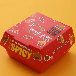 50pcs Kraft Paper Hamburger Boxes, Disposable Bento & Dessert Packaging, Handmade Bread Packing Boxes for Sandwiches, Burgers, Snacks, Takeout, Party Supplies, Cafes, Restaurants
