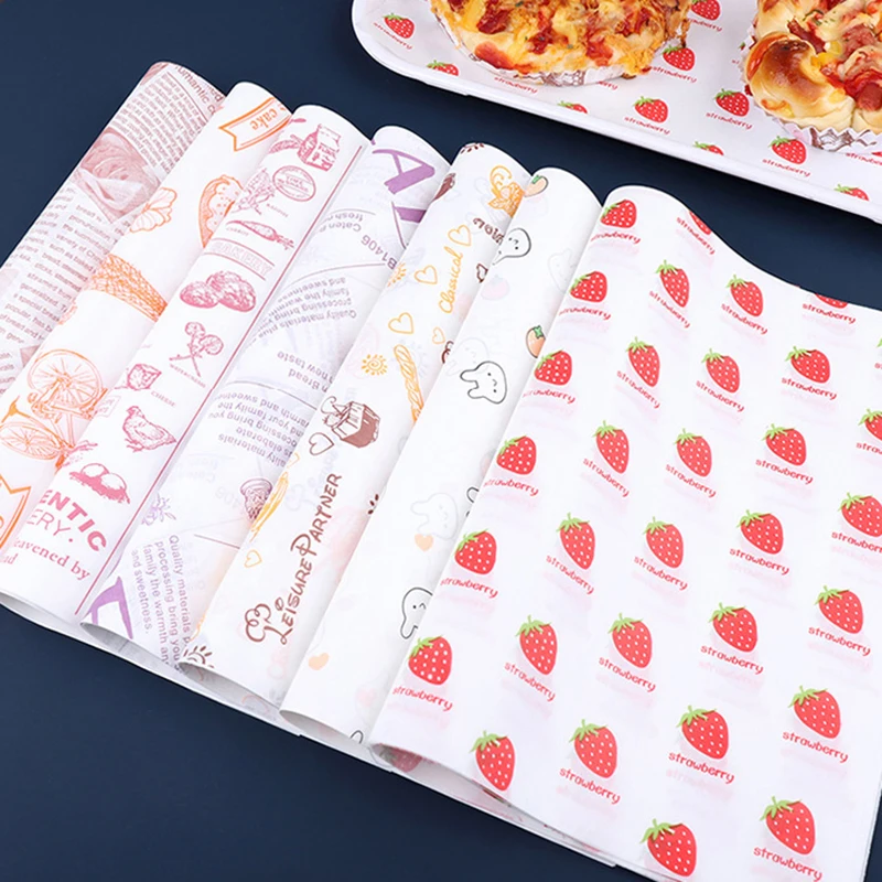 50 Sheets Greaseproof Deli Paper, Non-Stick Sandwich Wrapping Paper, Oil-Proof Baking Parchment Liner for Bread, Burger, Cake, Pizza, Dessert, Food Wrapping and Takeout Packaging 11