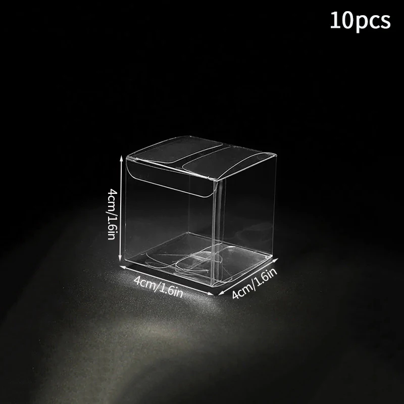 Clear Cake Box Transparent Gift Organizer, PVC and Paper Packaging for Birthday, Baby Shower, Wedding, DIY Baking, Party Desserts, Food-Safe Display Container, Black/Transparent - 图片 8