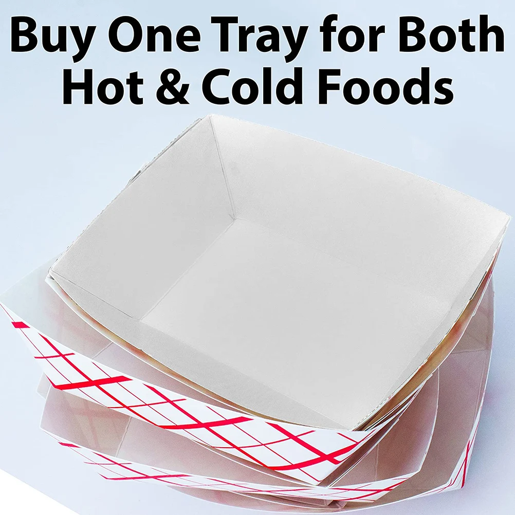 Eco-Friendly Disposable Cardboard Food Trays Greaseproof Paper Serving Boats for Hot Dogs Popcorn Ice Cream Nachos Party School Church Festival Catering Supplies 1