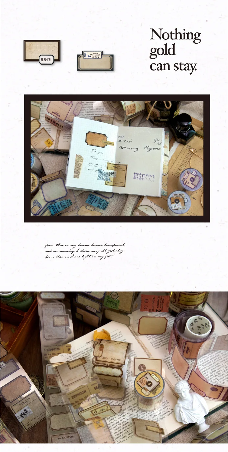 2m Decorative Washi Tape Roll for Scrapbooking, Stickers & Label Markers, Adhesive DIY Journal Tape for Diary Album & Crafts, Handmade Decorative Masking Tape for Junk Journal and Art Projects 3