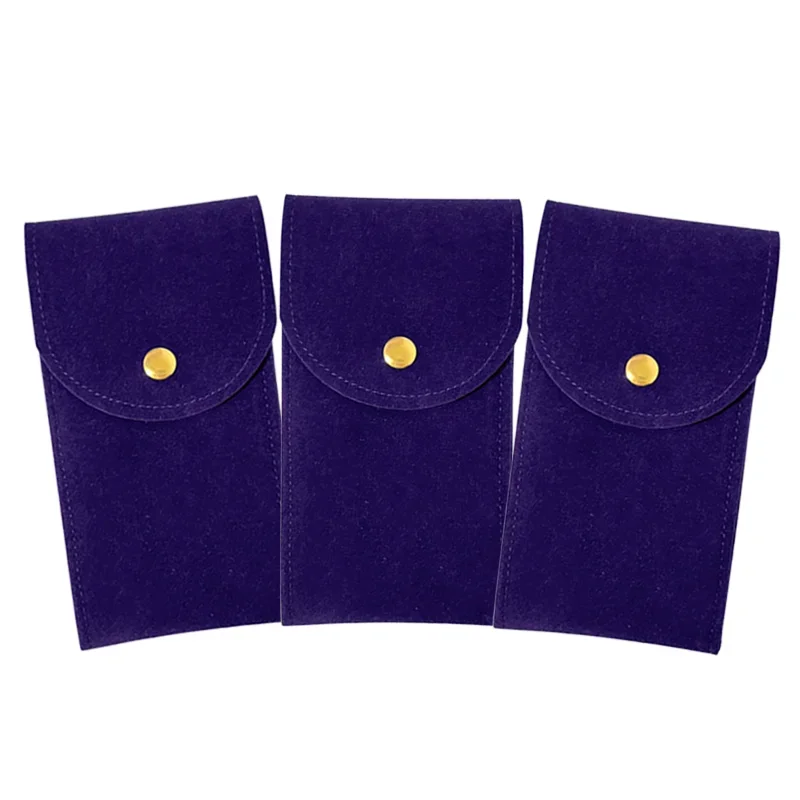 Travel Watch Organizer | Premium Embers Travel Watch Bag in Blue, Green, Gray, and Black Flannelette, Soft Velvet Lined Portable Storage Case for Wristwatches, Durable Dust-Proof Organizer, Compact Gift Pouch for Men, Business, Gym, and Travel - 图片 9