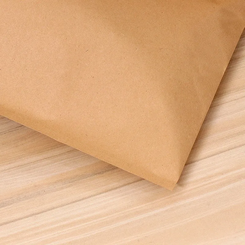 100Pcs Brown Kraft Paper Oil-Proof Food Bags for Takeaway, Sandwiches, Donuts, Fried Chicken, Burgers – Disposable Eco-Friendly Packaging Supplies for Bakery, Cafe, Restaurant & Home Use - 图片 6