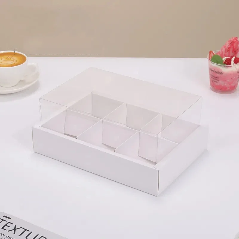 6/9/12 Grid Kraft Paper Cupcake Boxes with Clear Window, Muffin and Pastry Packaging Cartons for Chocolate Cookies Snacks, Party Birthday Wedding Gift Presentation Carrier - 图片 12