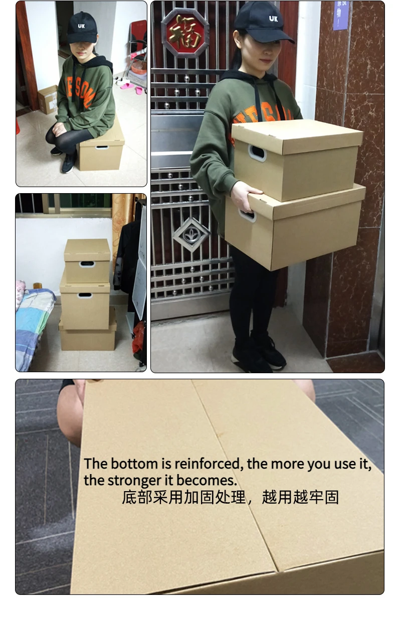 Mobile Storage Boxes for Office and Home – Corrugated Cardboard Organizers for Files, Books, Clothes, Shoes – Durable Stackable Storage Cartons, Foldable Containers for Office, Home, Classroom 6