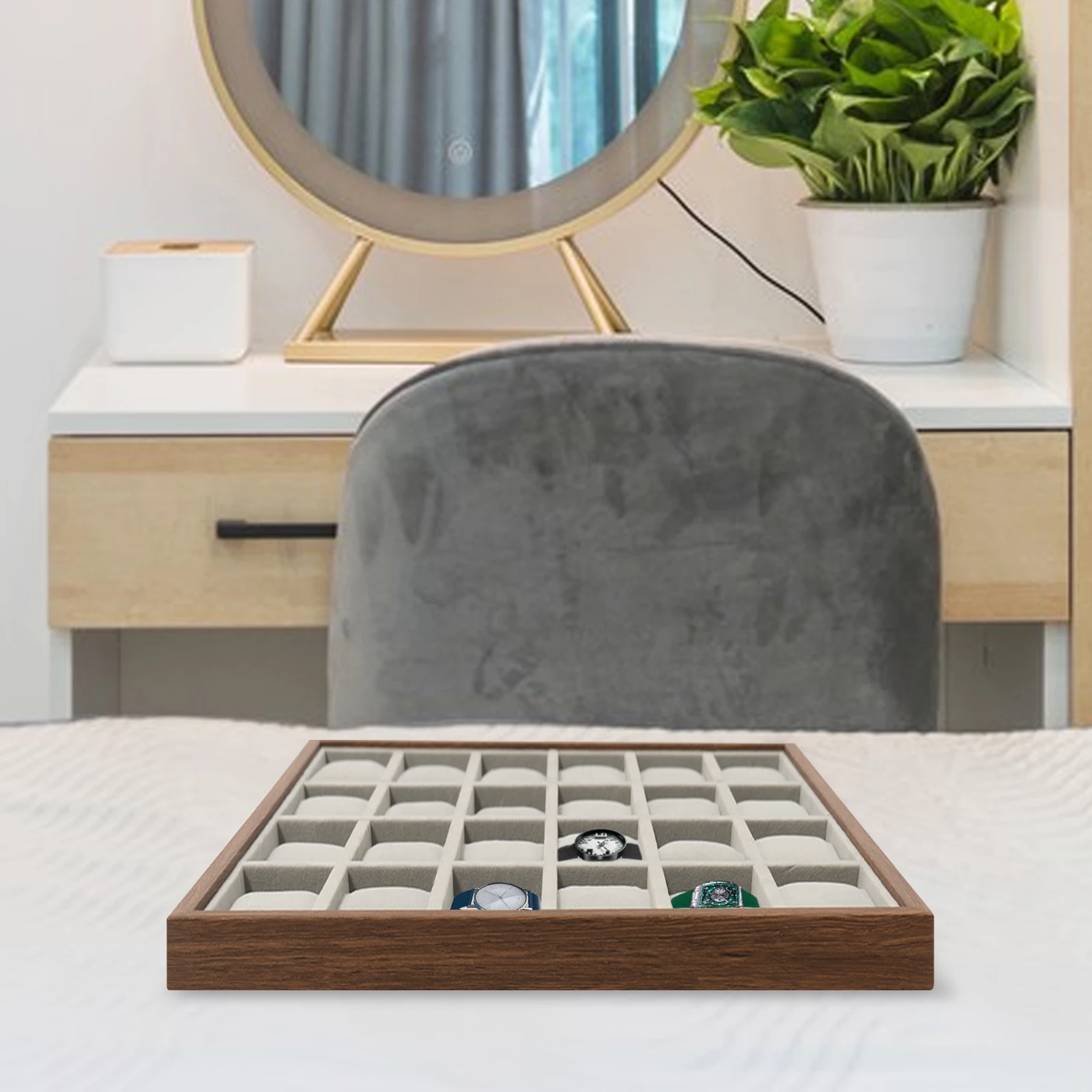 30/24-Compartment Watch Box: Ideal Storage and Display for Collectors, Organize and Showcase Your Watch Collection in Style (复制) - 图片 5