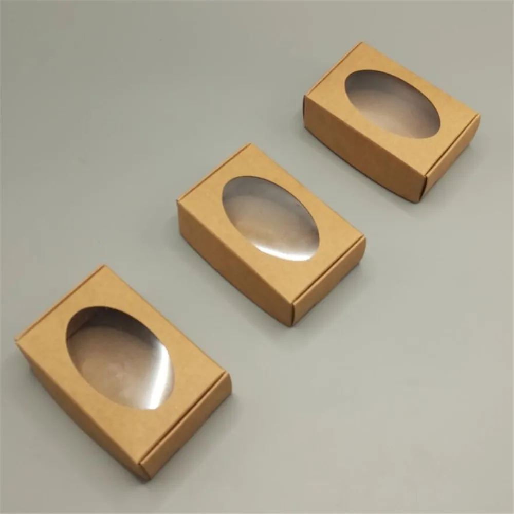 20-Pack Handmade Soap Kraft Paper Boxes with Transparent Window, White Blank Gift Boxes, DIY Packaging for Soap, Candies, Chocolates, Mini Favors, Wedding, Birthday, Holiday Gift Presentation - 图片 5
