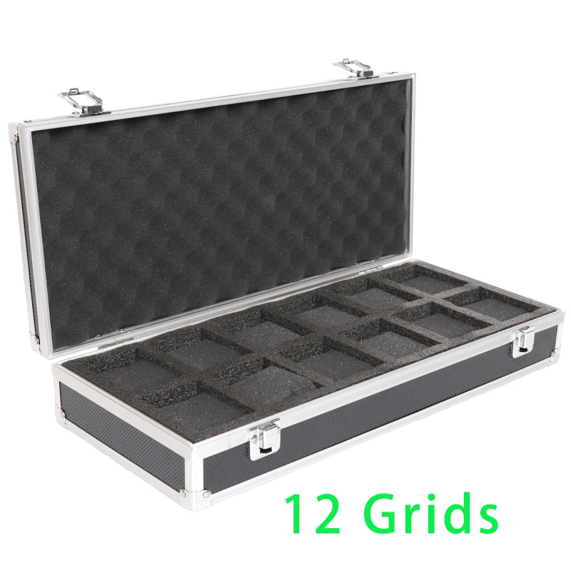 Large Capacity Aluminum Watch Organizer Box – 10/12/18 Slot Black Alloy Collection Case with Transparent Lid | Portable Multi-Watch Display Storage Gift Box for Men’s & Women’s Watch Collections - 图片 7