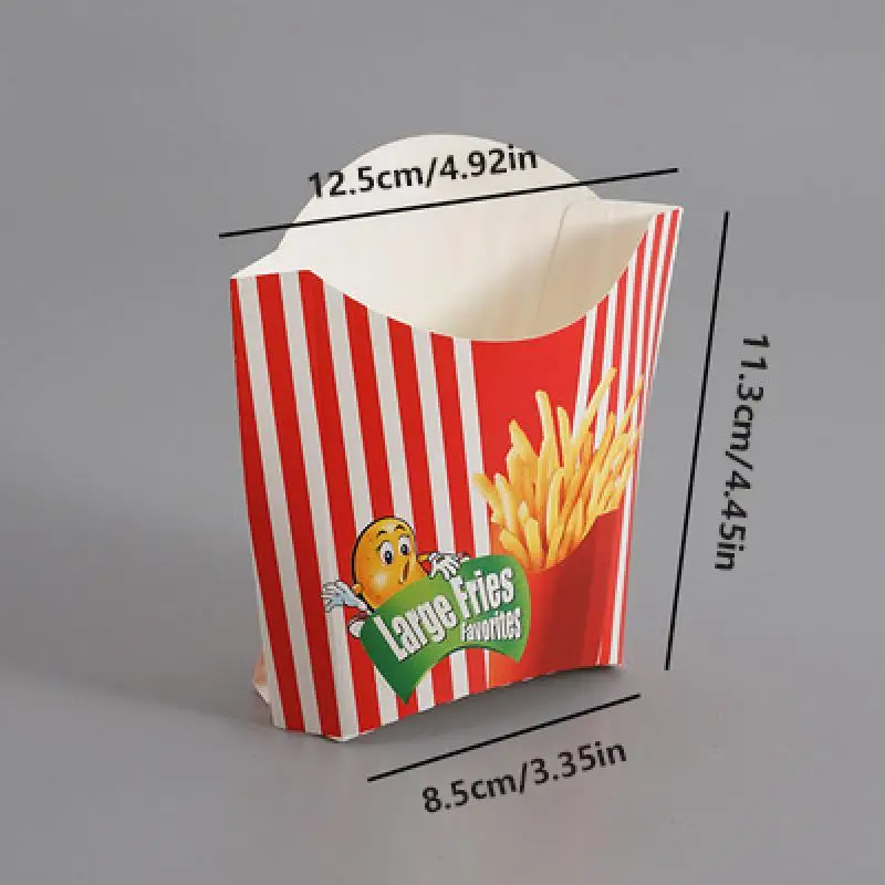 50PCS Disposable Paper French Fry Box Cups for Snacks, Charcuterie, Fruit, Salad and Fries – Eco-Friendly Takeout Packaging Containers for Food Trucks, Parties, Picnics, Catering, and DIY Snack Holders - 图片 9