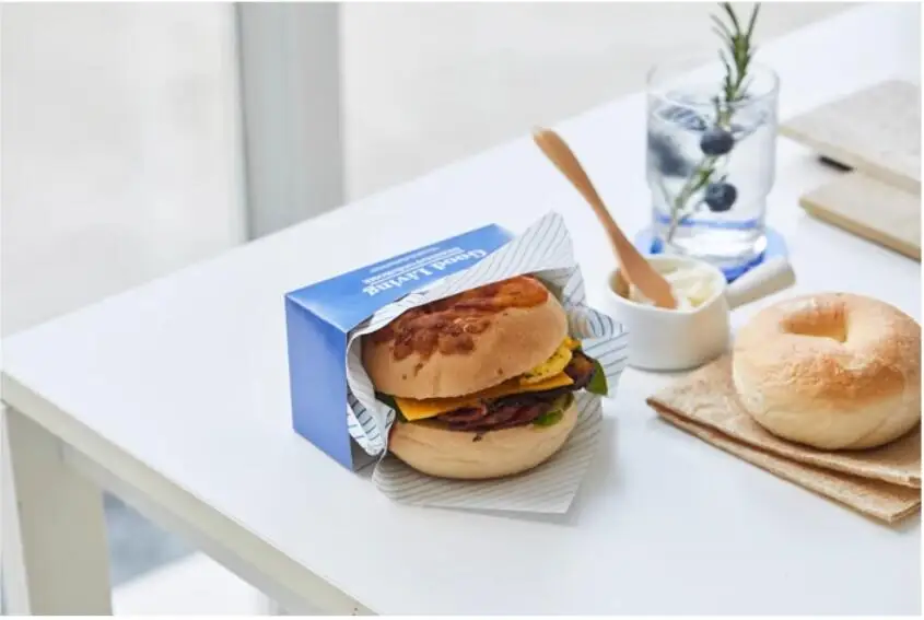 50pcs Sandwich Packaging Boxes, Hamburger, Toast & Bread Paper Trays, Disposable Food Wrapping Bags for Takeout, Party, Bakery, Restaurant, Breakfast, Lunch, Catering, Snack Packaging 2