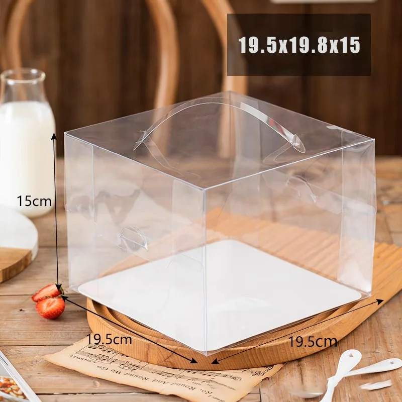 50pcs Transparent Cake Boxes with Handles, Plastic Cupcake and Chocolate Gift Boxes, Mini Sweet Packaging Supplies for Wedding Favors, Desserts, Pastries, Birthday and Event Gifts 4