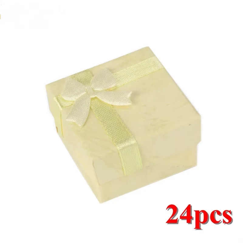 24Pcs/Lot Ring Jewelry Organizer Packaging Boxes, Paper Gift Case for Rings Earrings Studs, Small Jewelry Display Storage Containers for Shops and Gift Wrapping - 图片 13