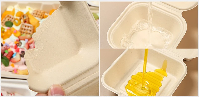 10pcs Disposable Packaging Lunch boxes, Food Containers for Vegetables, Fruit, Salad, Desserts, Cakes, Burgers, Microwave-Safe, Takeout, Picnic, Eco-Friendly Meal Prep Boxes 3