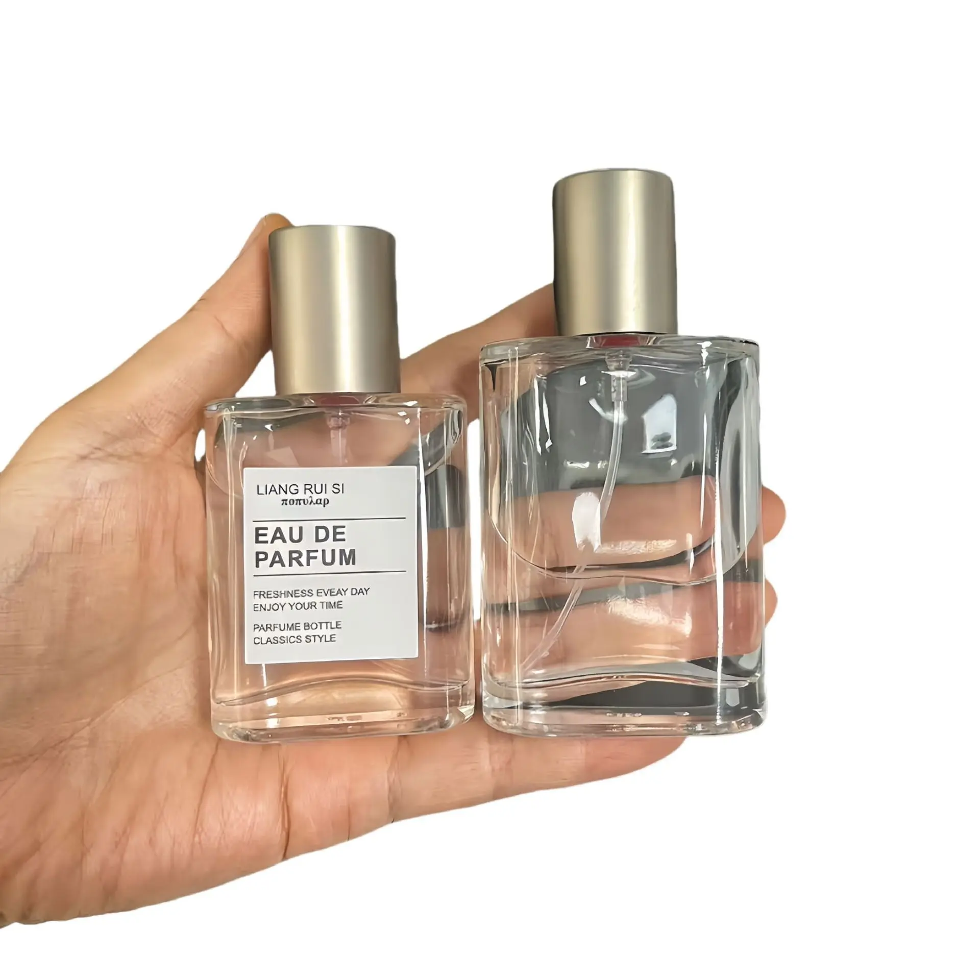 10pcs 30ml/50ml Clear Glass Perfume Bottles with Screw Cap, Refillable Travel Spray Containers, Portable Fragrance Atomizers, Empty Cosmetic Sub-Bottles for DIY Perfume, Essential Oils, Sample Storage, No Labels Included - 图片 8