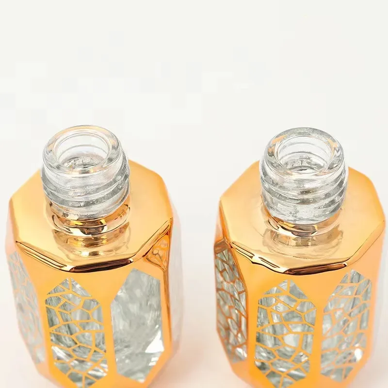 6ml Mini Spray Bottle with Luxury Gold Plating – Empty Glass Perfume Atomizer for Travel, Refillable Alcohol Mist Container, Transparent Portable Cosmetic Sprayer for DIY Fragrance and Essential Oils 1