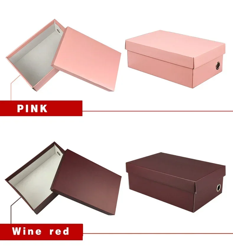 1Pc Shoes Storage Box Gift Box – Kraft Paper Packaging for Men’s and Women’s Shoes, Eco-Friendly Foldable Shoe Box, Durable Organizer for Sneakers, Heels, Boots, Professional Presentation 3