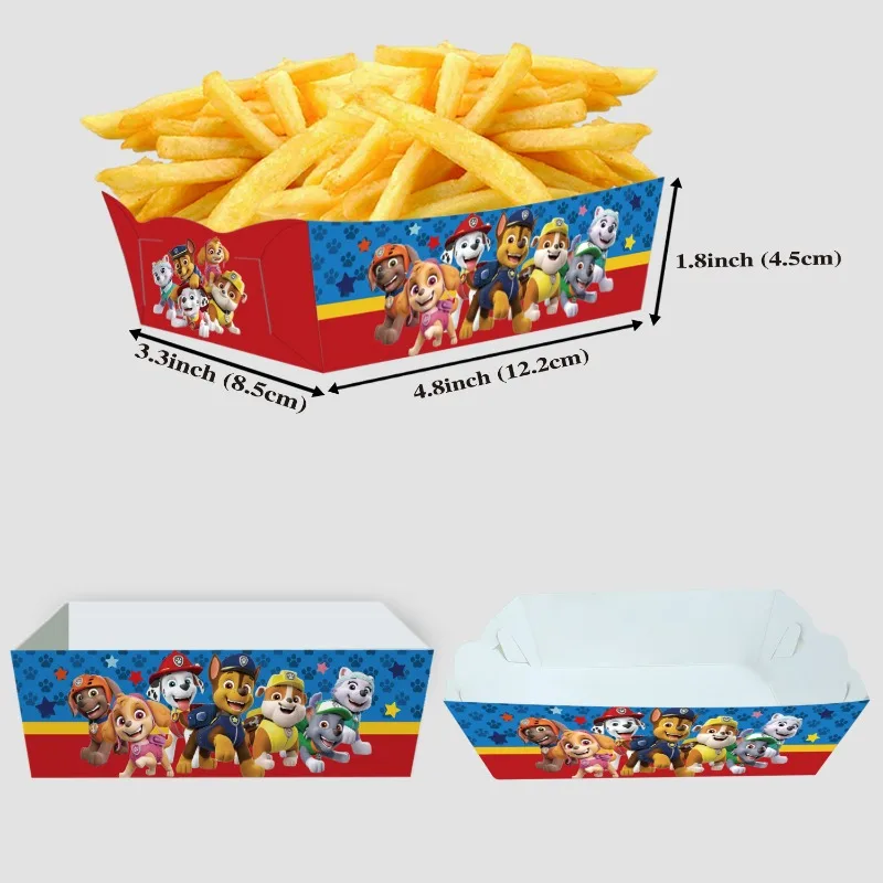 24Pcs Paw Patrol Party Snack Boxes Set, Disposable French Fries, Candy, Popcorn, and Snack Food Holders for Birthday Parties, Kids Celebrations, and Event Supplies - 图片 6