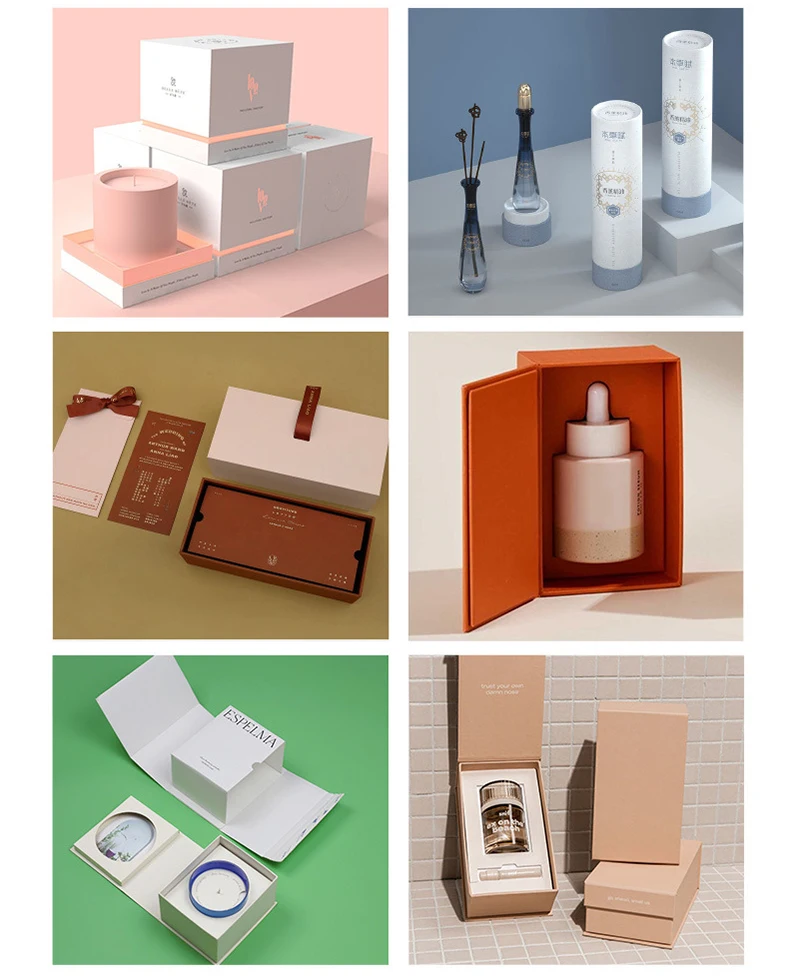 200PCS Custom Printed Packaging Boxes for Cosmetics, Candles, Perfumes, and Gifts with Personalized Logo, Wholesale Small Business Bulk Foldable Cardboard Boxes, Elegant Gift Packaging Solutions for Retail and Events