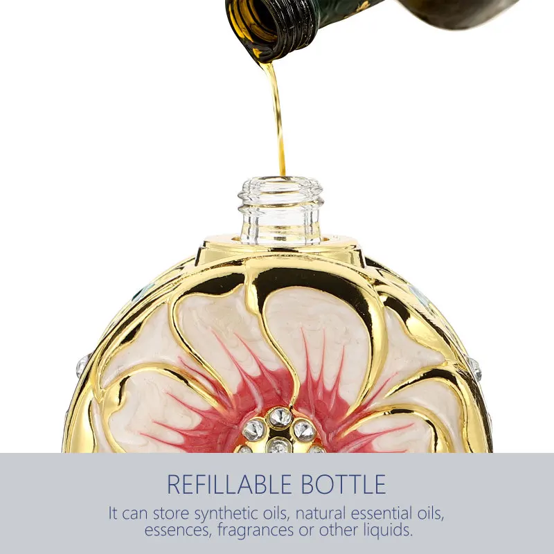 12ml Refillable Perfume Bottle for Women – Premium Arabic Essential Oil Spray, Apothecary-Style Fragrance Container, Travel-Friendly, Free Shipping, Elegant Arabesque Scent Storage for France and Middle Eastern Perfumes 3