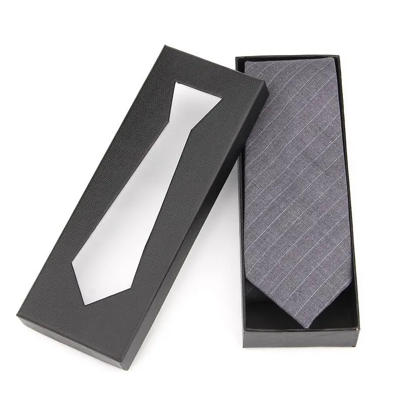 Wedding Bow Tie and Necktie Gift Box – Black Cardboard Packaging Box for Groom Accessories, Jewelry, or Party Gifts – Elegant Paper Storage Box for Men’s Ties, Chokers and Wedding Presentation 4